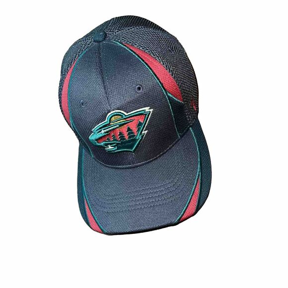 Minnesota Wild Hat Cap Zephyr Stretch Fit One Size Charcoal Green NHL Hockey - Picture 1 of 3